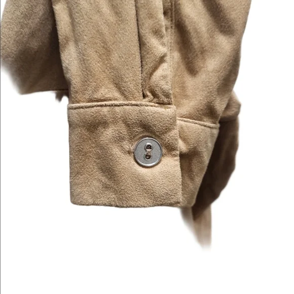 Kay Celine Tan Lace-Up Blouse - Picture 6 of 7